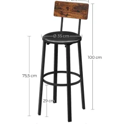 Cheap SONGMICS Lot de 4 chaises de Bar