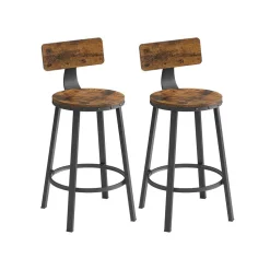 Online SONGMICS Lot de 2 chaises de bar industriel