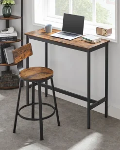 Online SONGMICS Lot de 2 chaises de bar industriel