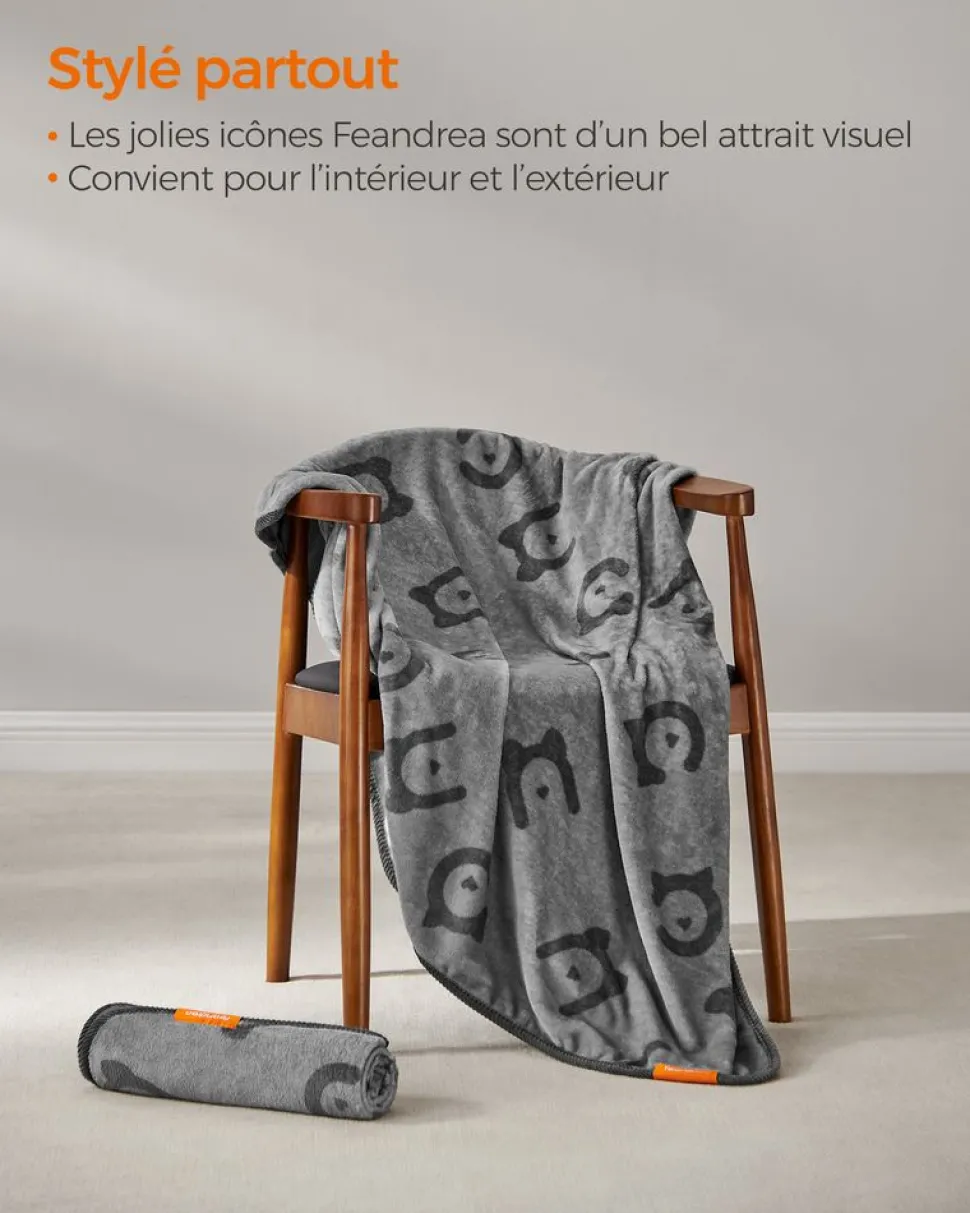 Sale SONGMICS Lot de 3 couvertures pour animaux xl 152 x 127 cm gris ardoise