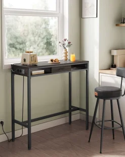 Fashion SONGMICS Lot de 2 tables basses marron rustique et noir d'encre