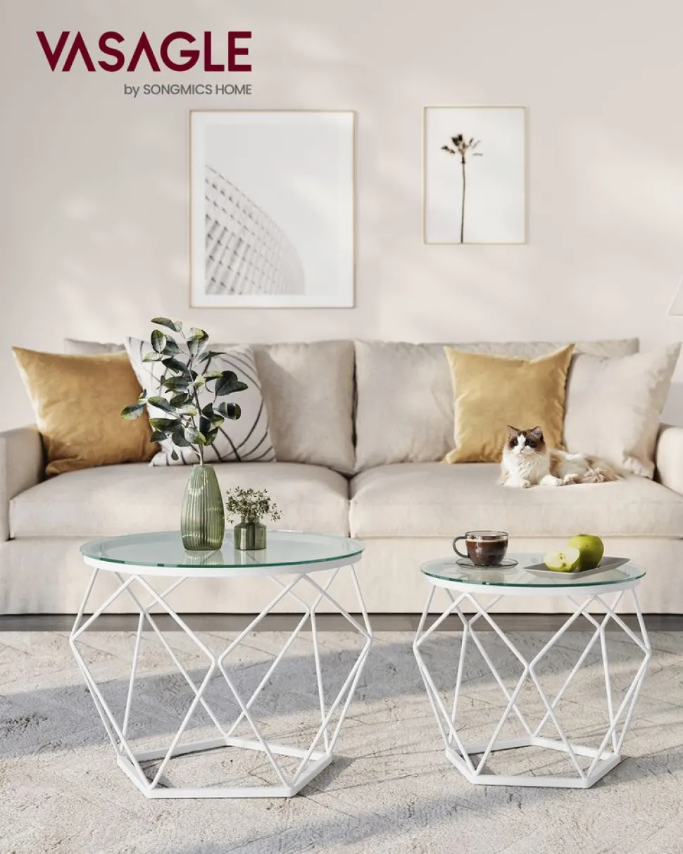 Cheap SONGMICS Lot de 2 tables de chevet lumière 3 couleurs 35 x 40 x 18 cm noir boisé