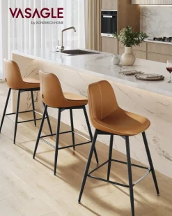 Best Sale SONGMICS Lot de 2 tabourets de bar pivotant à 360° blanc crème