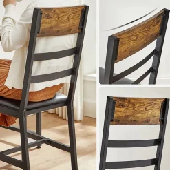 Fashion SONGMICS Lot table et chaises de bar Noir