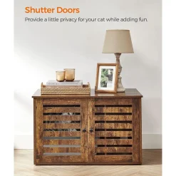 Flash Sale SONGMICS Maison de toilettes pour chat Brun Vintage Noir