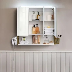 Online SONGMICS Mallette de maquillage acrylique Blanc