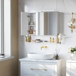 Online SONGMICS Mallette de maquillage acrylique Blanc