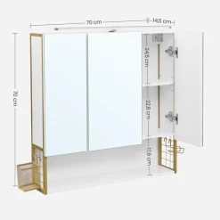 Online SONGMICS Mallette de maquillage acrylique Blanc