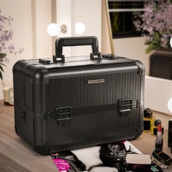 Best SONGMICS Mallette de maquillage ligne noir