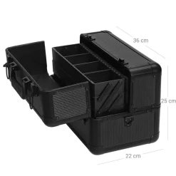 Best SONGMICS Mallette de maquillage ligne noir