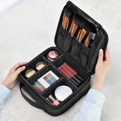 Clearance SONGMICS Mallette make-up voyage noir Blanc