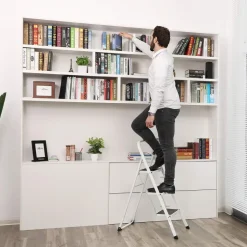 Hot SONGMICS Marchepied 2 marches Argent