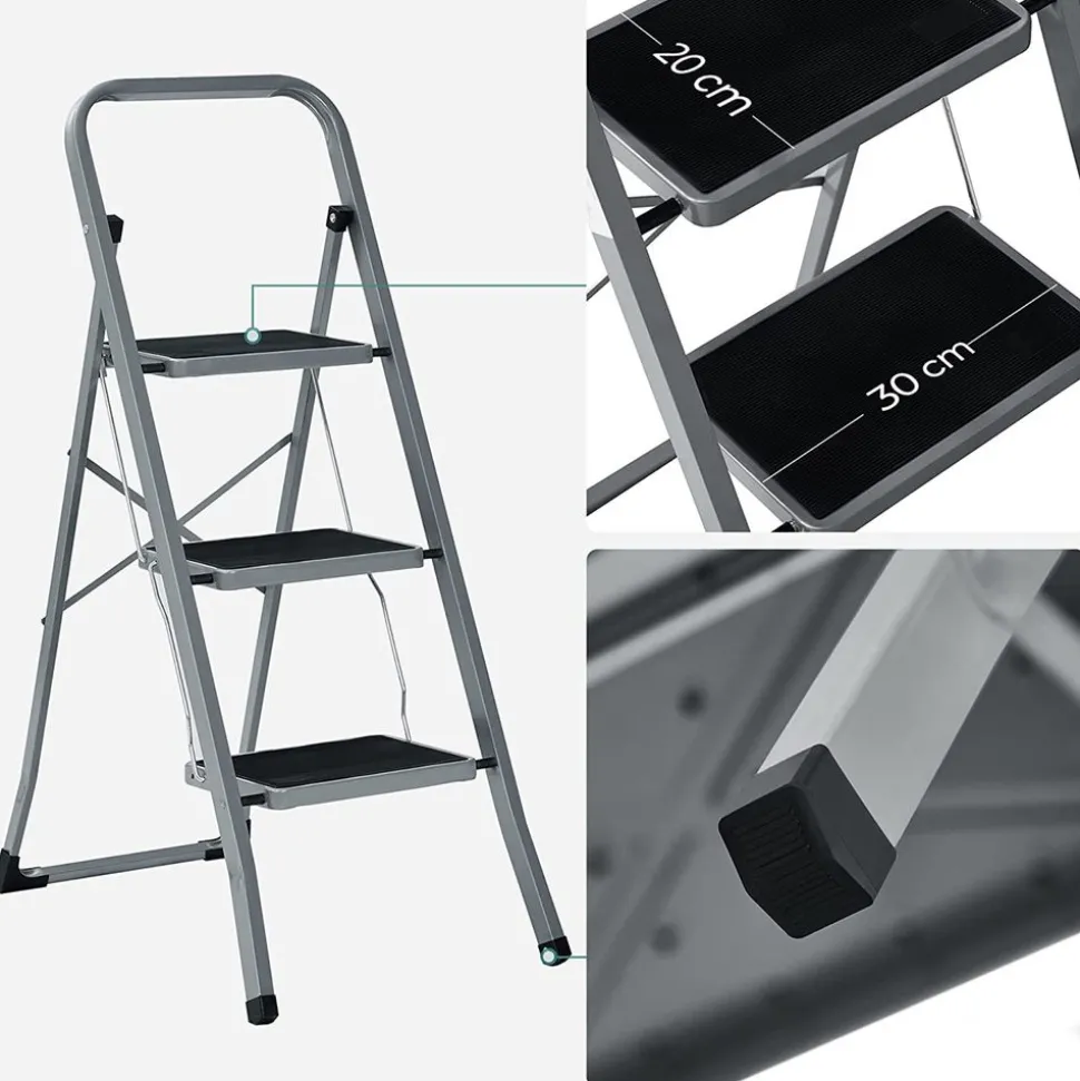 Sale SONGMICS Marche-pieds pliable Gris