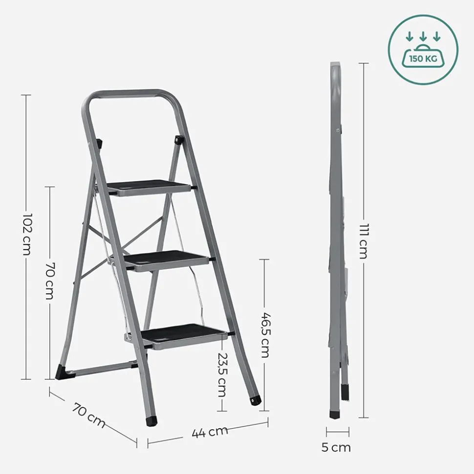 Sale SONGMICS Marche-pieds pliable Gris