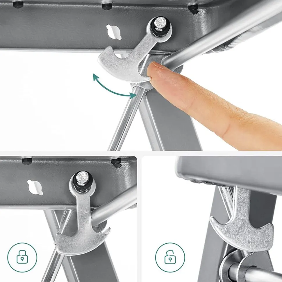 Sale SONGMICS Marche-pieds pliable Gris