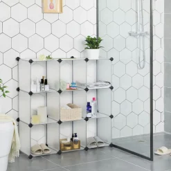 Best Sale SONGMICS Meuble 9 casiers blanc