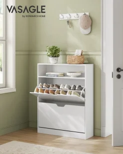 Fashion SONGMICS Meuble à chaussures 11 à 16 paires marron rustique