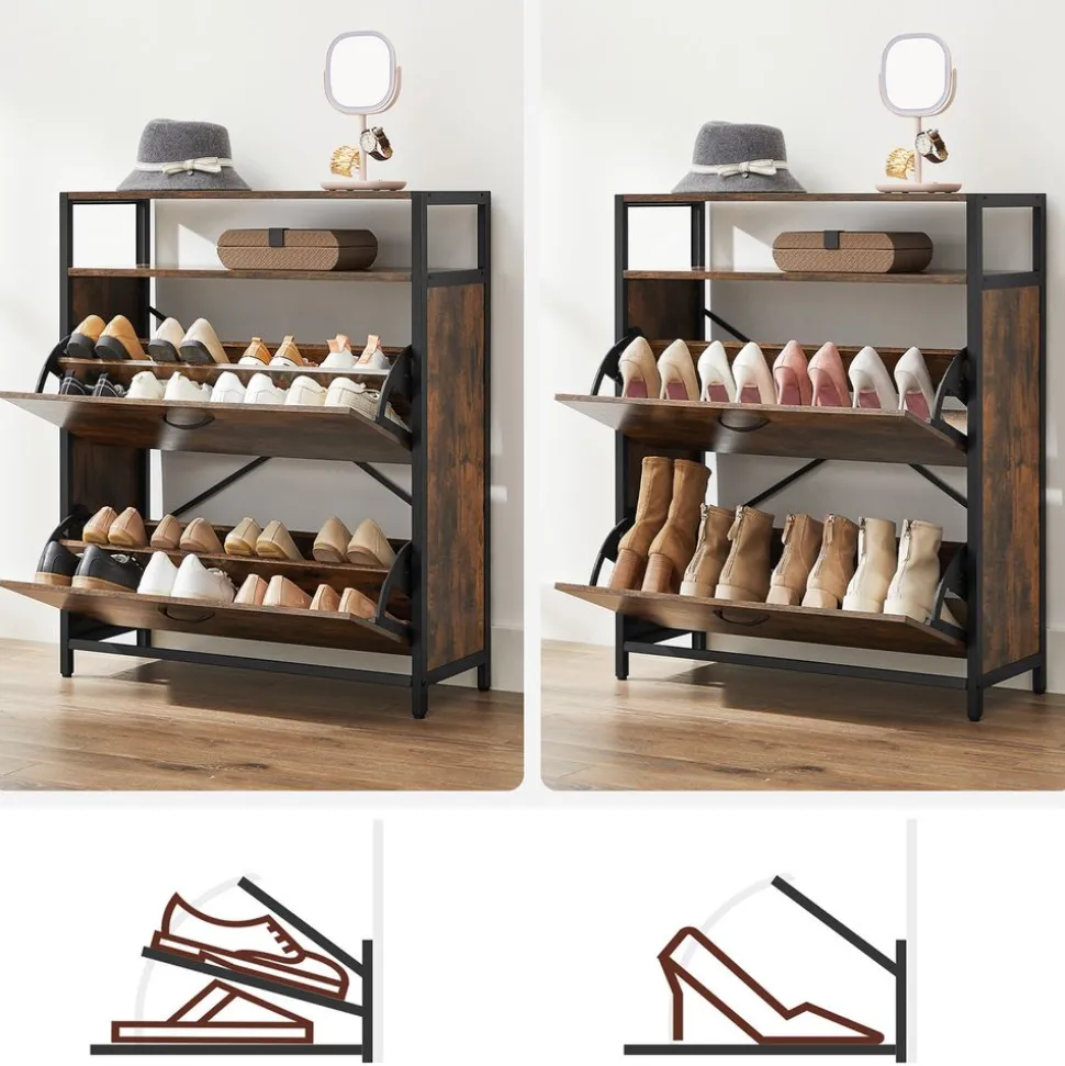 Cheap SONGMICS Meuble à chaussures 2 abattants