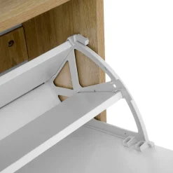 Clearance SONGMICS Meuble à chaussures 2 abattants Blanc