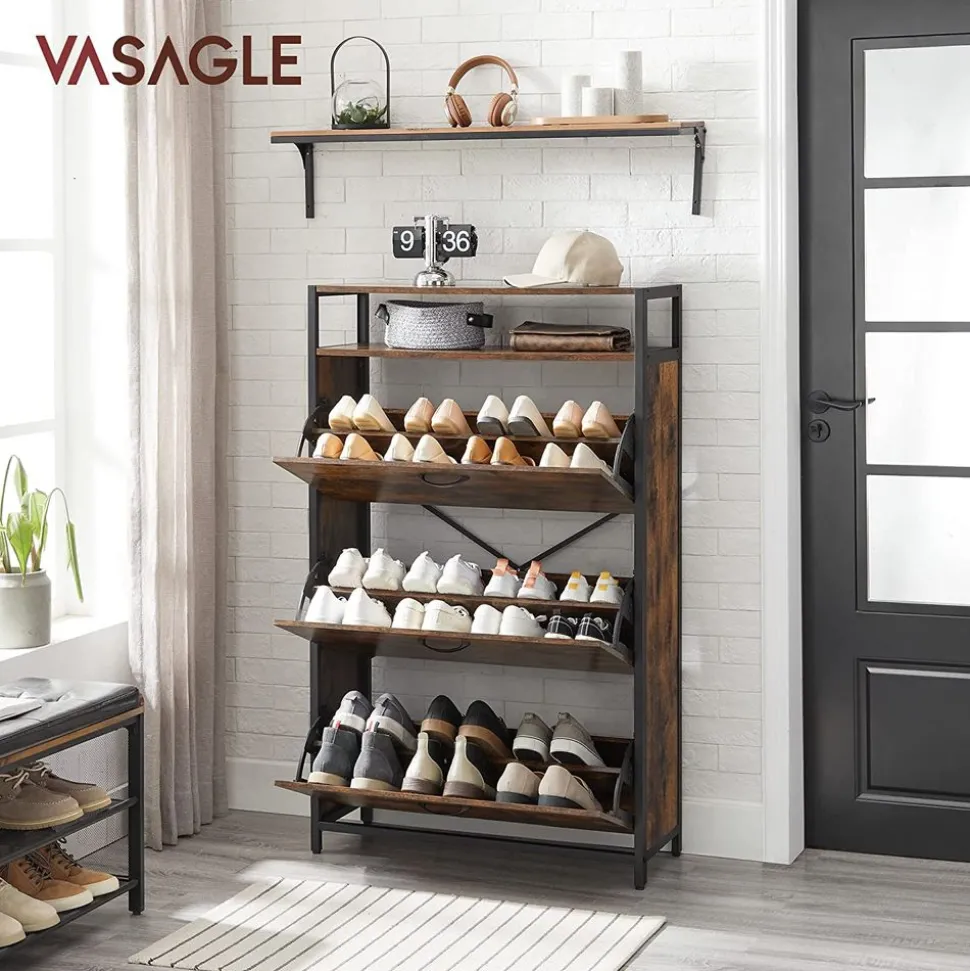 Discount SONGMICS Meuble à chaussures 3 cases