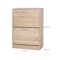 Cheap SONGMICS Meuble à chaussures 2 casiers