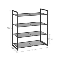 Flash Sale SONGMICS Meuble à chaussures 4 niveaux Blanc