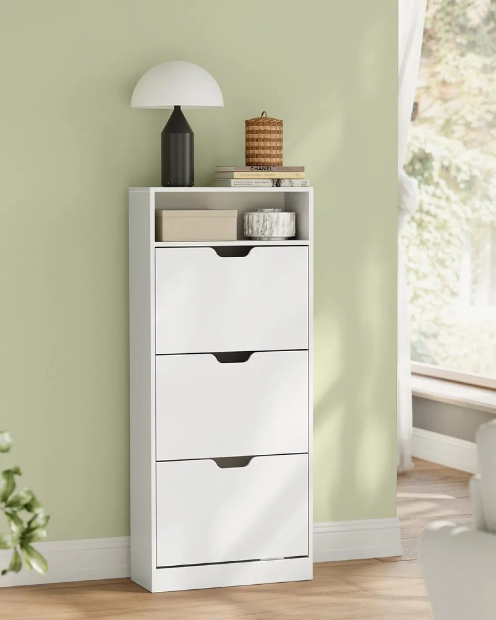 Best Sale SONGMICS Meuble à chaussures 3 portes battantes marron rustique