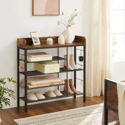 Discount SONGMICS Meuble à chaussures industriel Blanc