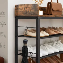 Discount SONGMICS Meuble à chaussures industriel Blanc