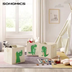 New SONGMICS Meuble à jouets ４ niveaux Rose