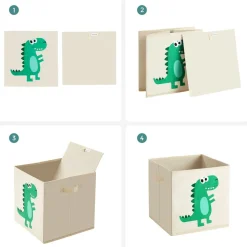 New SONGMICS Meuble à jouets ４ niveaux Rose