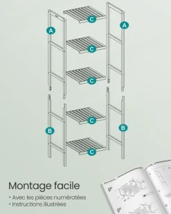 Shop SONGMICS Meuble à jouets Blanc