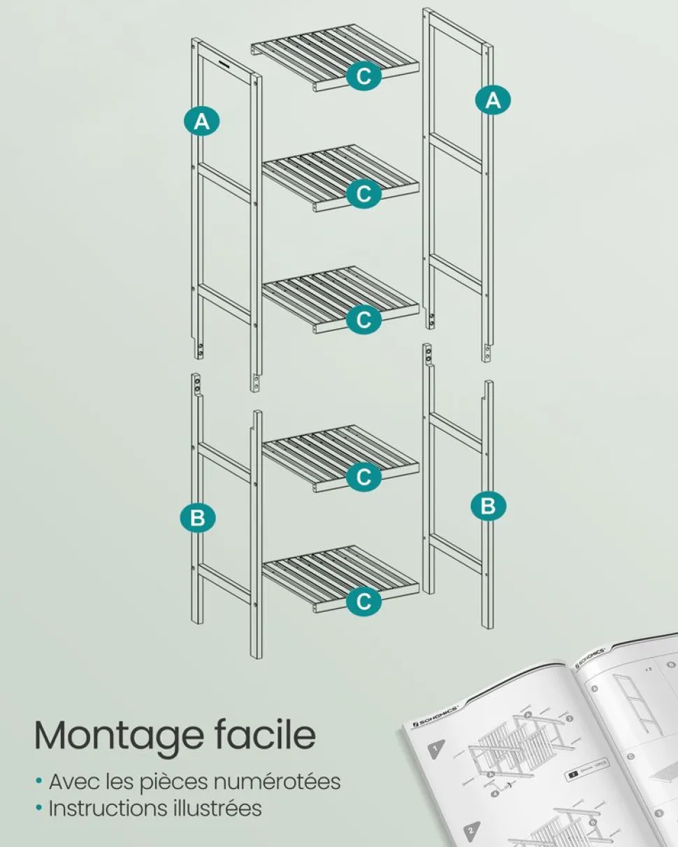 Shop SONGMICS Meuble à jouets Blanc