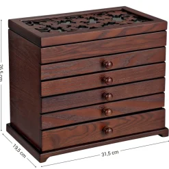 Outlet SONGMICS Meuble 2 portes rustique Marron Rustique