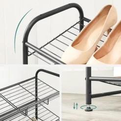 Sale SONGMICS Meuble chaussures 2 niveaux Noir