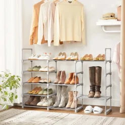 Outlet SONGMICS Meuble chaussures 10 niveaux Gris