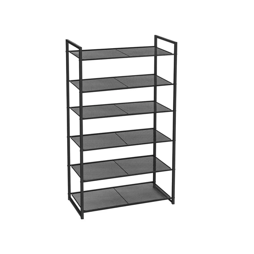 Fashion SONGMICS Meuble chaussures 6 niveaux Blanc