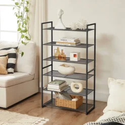 Fashion SONGMICS Meuble chaussures 6 niveaux Blanc