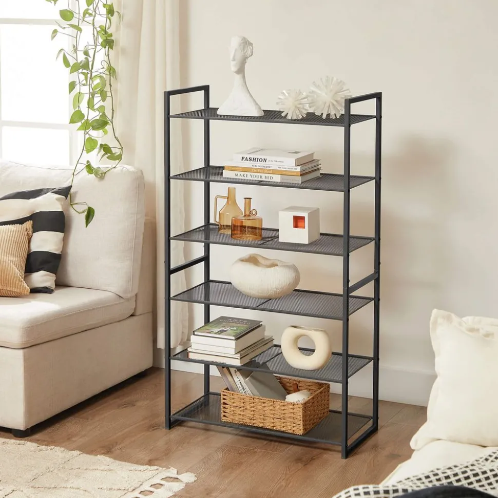 Fashion SONGMICS Meuble chaussures 6 niveaux Blanc