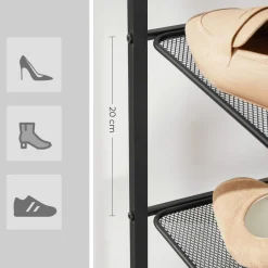 Fashion SONGMICS Meuble chaussures 6 niveaux Blanc