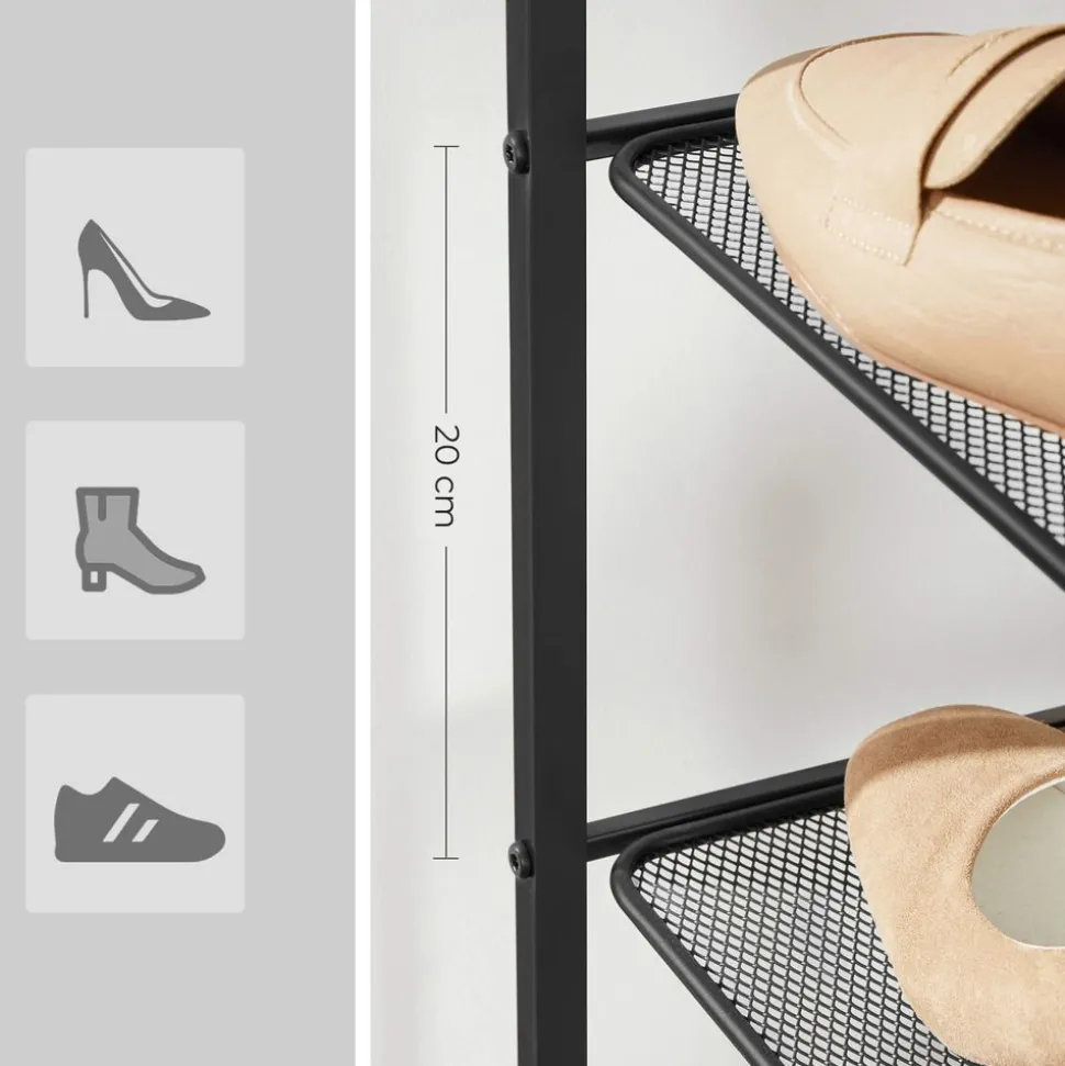 Fashion SONGMICS Meuble chaussures 6 niveaux Blanc