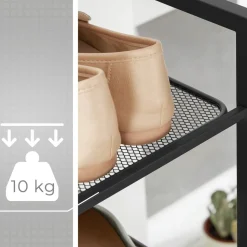 Fashion SONGMICS Meuble chaussures 6 niveaux Blanc