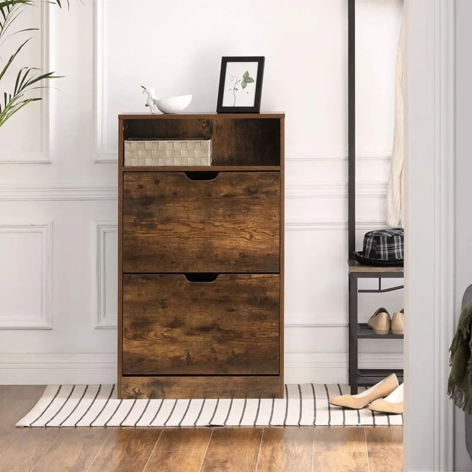 Discount SONGMICS Meuble chaussures rustique