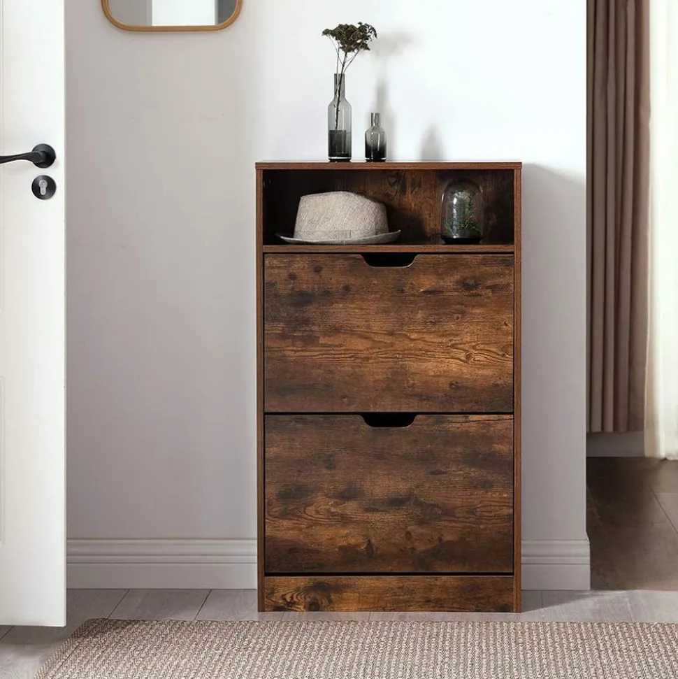 Discount SONGMICS Meuble chaussures rustique