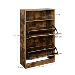 Discount SONGMICS Meuble chaussures rustique