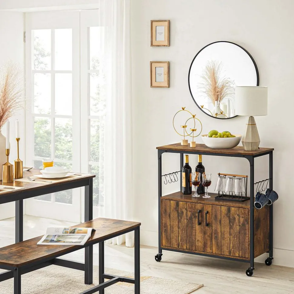 Discount SONGMICS Meuble crochets industriel Noir