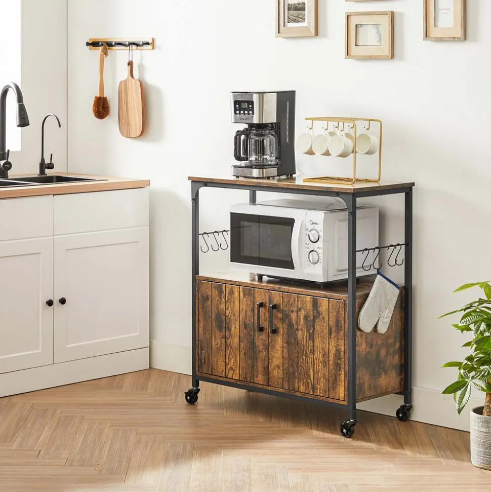 Discount SONGMICS Meuble crochets industriel Noir