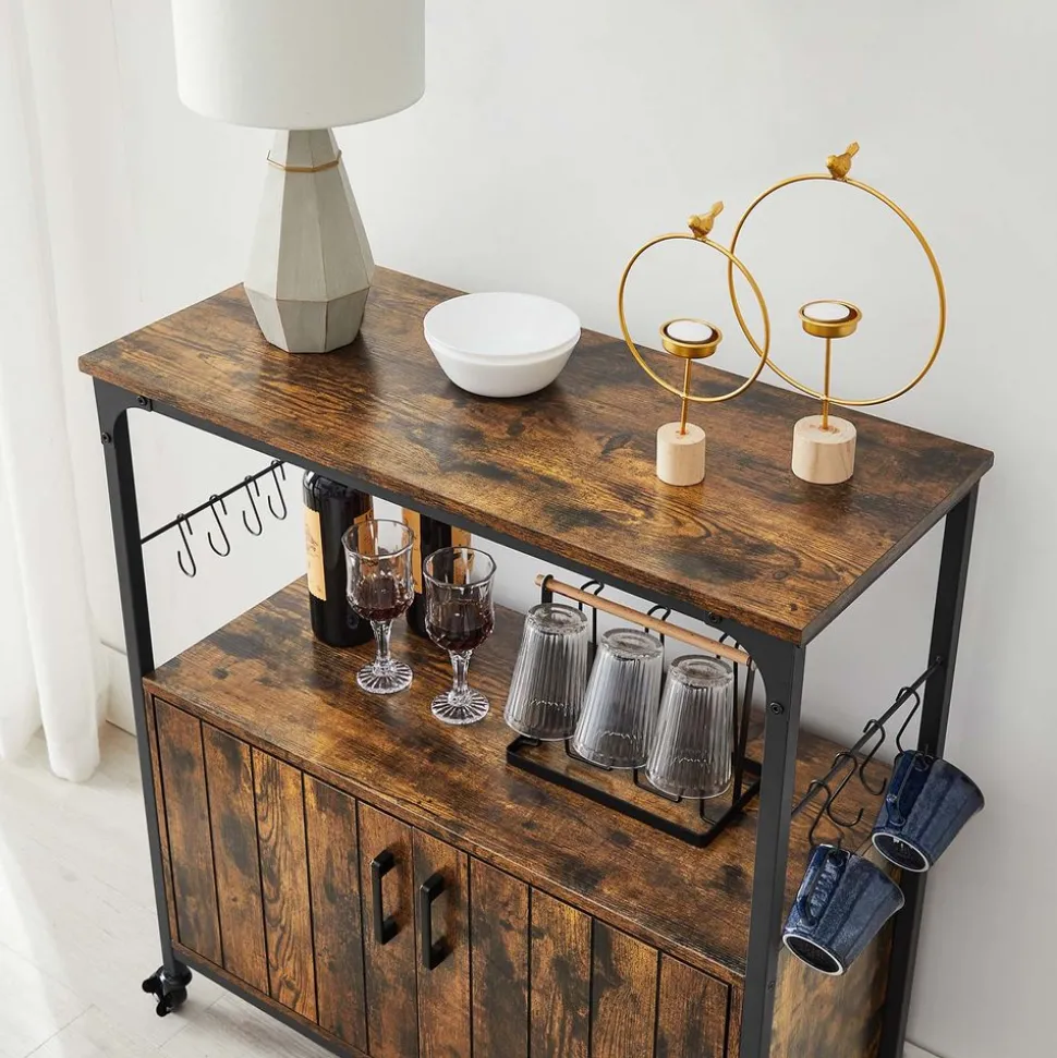 Discount SONGMICS Meuble crochets industriel Noir