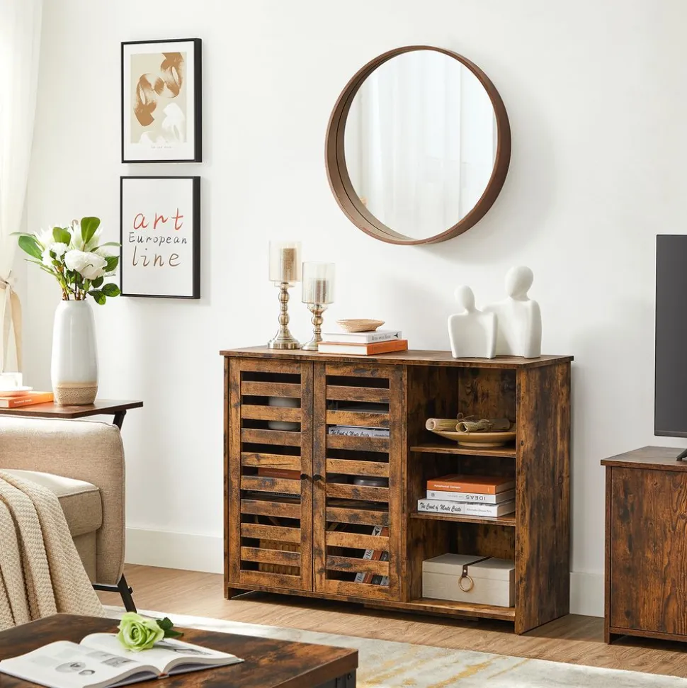 Best SONGMICS Meuble de rangement Marron Rustique