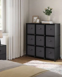 New SONGMICS Meuble de rangement 9 boîtes blanc nuage